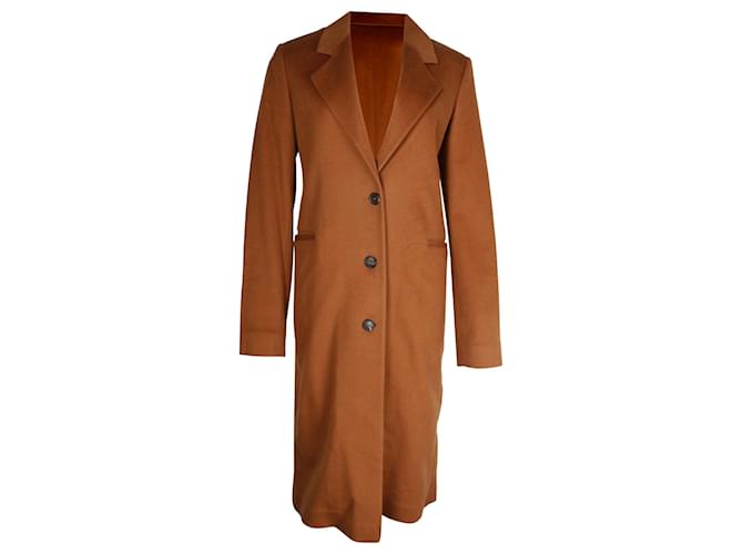 Victoria Beckham Trench Coat in Brown Cashmere Wool  ref.1054673