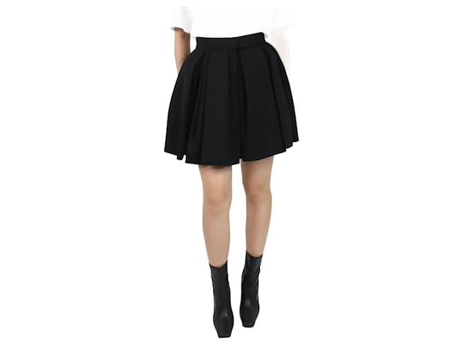 Louis Vuitton black Padded Pleated Mini Skirt