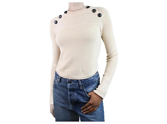 Isabel Marant Neutral button detail sweater - size FR 36 Wool  ref.1054711