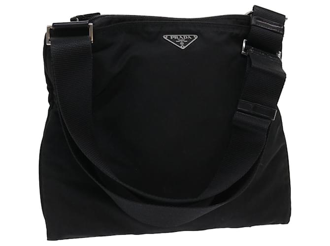 PRADA Shoulder Bag Nylon Black Auth ar10098  ref.1054750