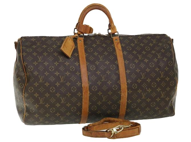Louis Vuitton Monogram Keepall Bandouliere 60 Boston Bag M41412 LV Auth 52226 Cloth  ref.1054774