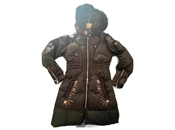 Coat-Down Jacket John Galliano Black Polyester  ref.1054875