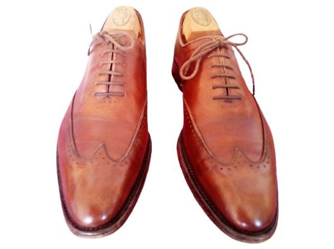 Autre Marque Derbies Cognac patiné cuir 