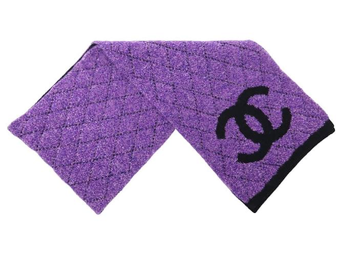NEW CHANEL SCARF KNIT LOGO CC CASHMERE AND WOOL WOOL