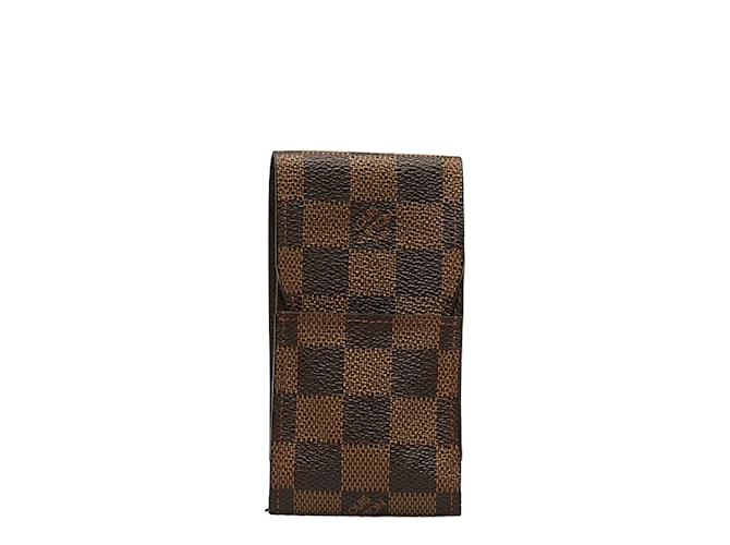 Louis Vuitton Damier Ebene Cigarette Case N63024 Brown Cloth  ref.1055449