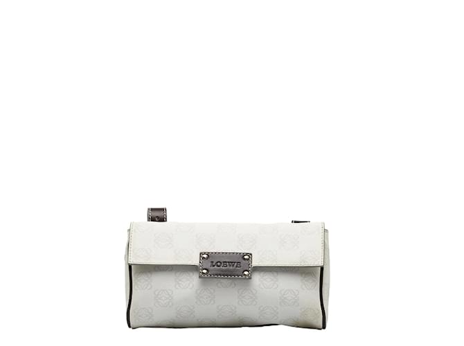 Loewe Anagram Canvas Accessory Pouch White Cloth  ref.1055451