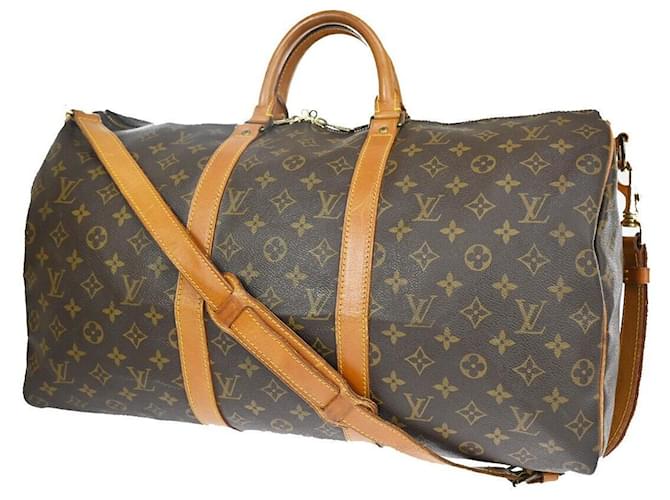 Louis Vuitton Keepall Bandouliere 50 Toile Marron  ref.1055575