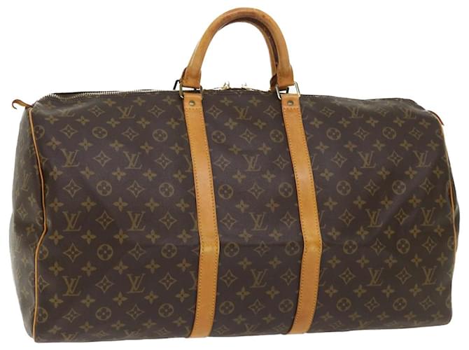 Louis Vuitton Monograma Keepall 55 Boston Bag M41424 LV Auth ep1511 Lona  ref.1055833