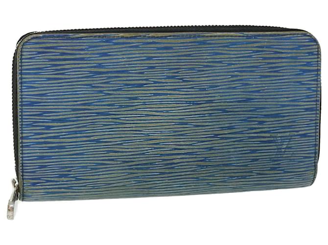 LOUIS VUITTON Epi Denim Zippy Wallet Long Wallet Blue M61862 LV Auth 51251 Leather  ref.1055928