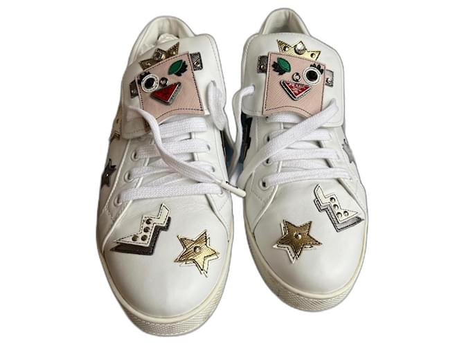 Prada Sneakers White Leather  ref.1055990