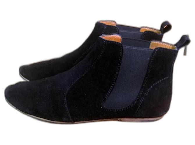 Isabel Marant boots Dewar Cuir Noir  ref.1056016