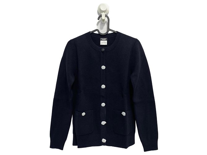 Cambon Chanel Strickjacke Marineblau Baumwolle