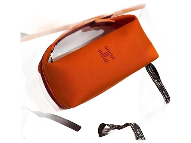 Hermès HERMES  Clutch bags T.  cotton Orange  ref.1056032