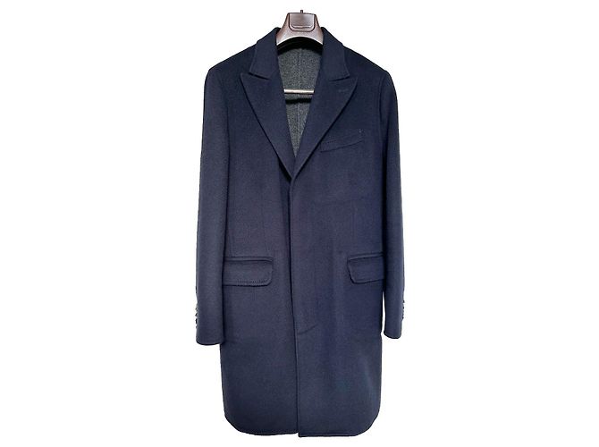 Berluti Navy Blue Cashmere Coat