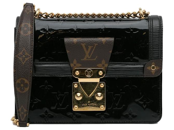 Louis Vuitton Black Vernis & Monogram Canvas Miroir Tote