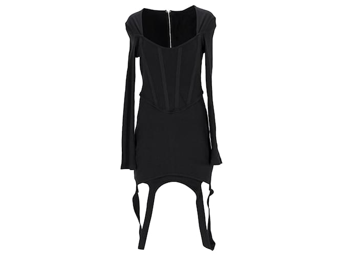 Autre Marque Dion Lee Corset Mini Dress in Black Cotton  ref.1056380