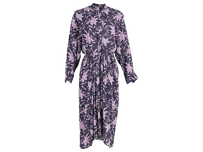 Isabel Marant Étoile Okley Midi Dress In Floral Print Viscose Cellulose fibre  ref.1056388