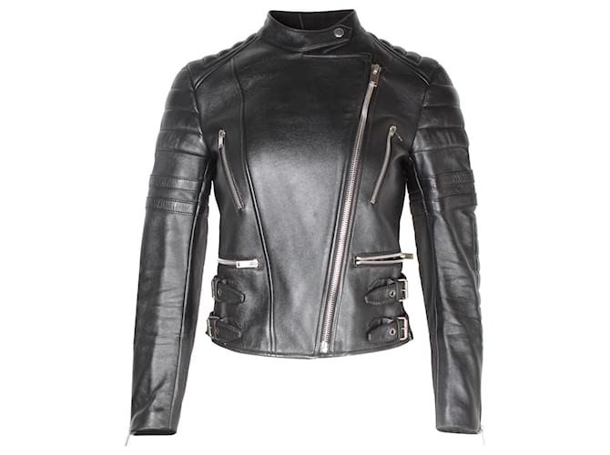Céline Celine Biker Jacket in Black Lambskin Leather  ref.1056419