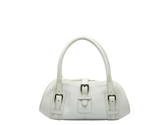 Borsa Loewe in pelle Senda Borsa in pelle in buone condizioni Bianco  ref.1056447