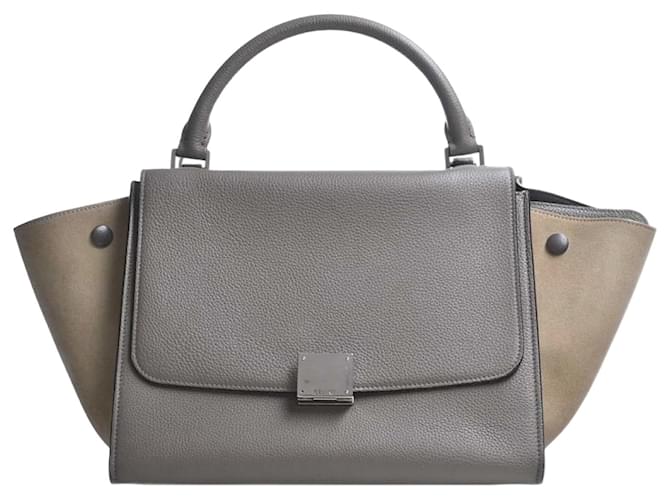 Celine Trapeze Grey Leather ref.1056617 Joli Closet