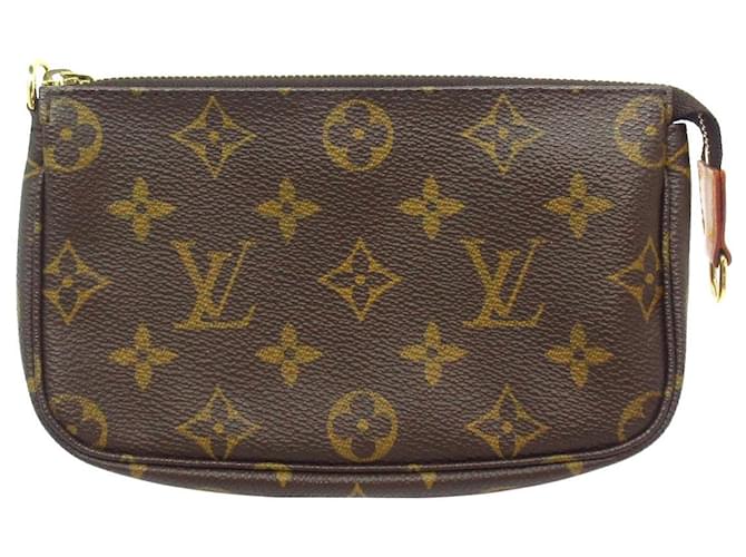 Bucket Louis Vuitton Pochette Accessoires Brown Cloth  ref.1056641