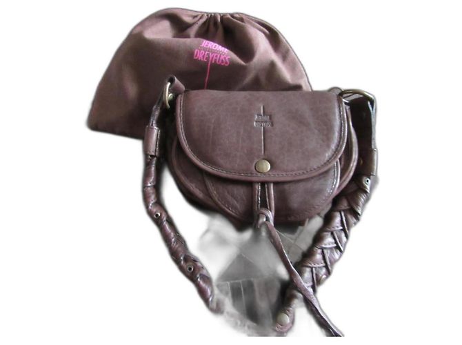 Bolsa de mão Jerome Dreyfuss Momo em couro marrom escuro Castanho escuro