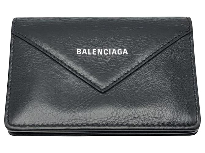 Inhaber der Balenciaga-Karte Schwarz Leder  ref.1056676