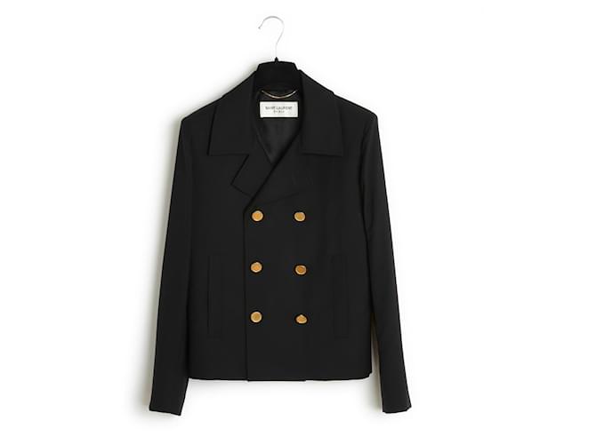 Saint Laurent Slimane short blazer black fr38/40 Wool  ref.1056688