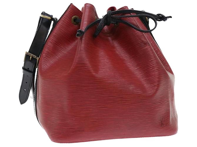 LOUIS VUITTON Epi Petit Noe Shoulder Bag bicolor Black Red M44172 LV Auth 52381 Leather  ref.1056787