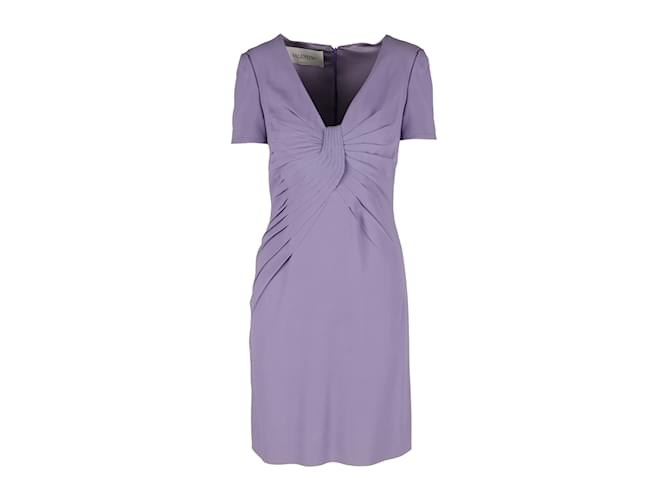 Valentino V Neck Dress Purple  ref.1056881