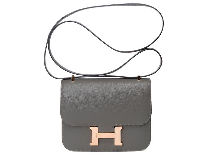 Hermès Bolsa HERMES Constance em couro cinza - 101426