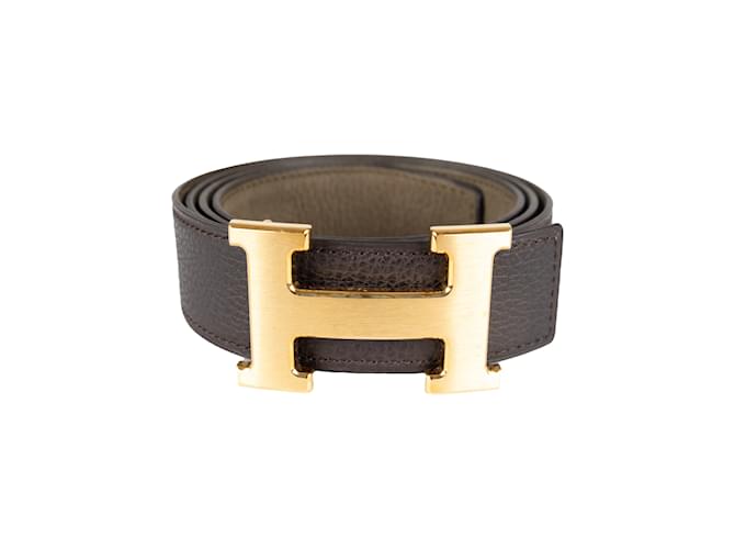 Hermès H Buckle Reversible Leather Belt Brown  ref.1056979