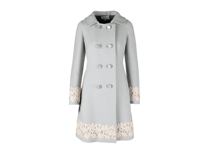 Conjunto Vestido e Casaco Luisa Beccaria Azul