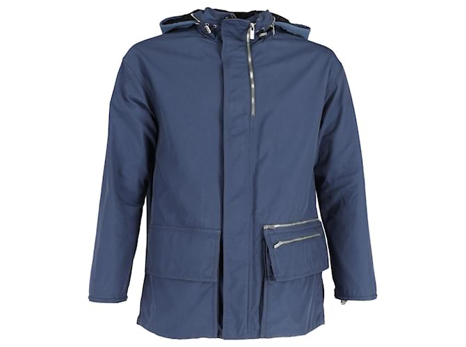 Hermès Hermes Hooded Waterproof Jacket in Petrol Blue Cotton  ref.1057058