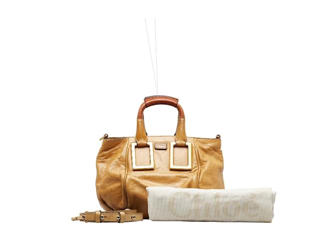 Chloé Chloe Ethel Leather Handbag Leather Handbag in Fair condition Brown  ref.1057109