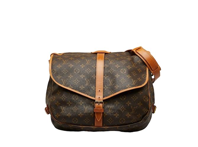 Louis Vuitton Monogram Saumur 35 M42254 Brown Cloth ref.863916