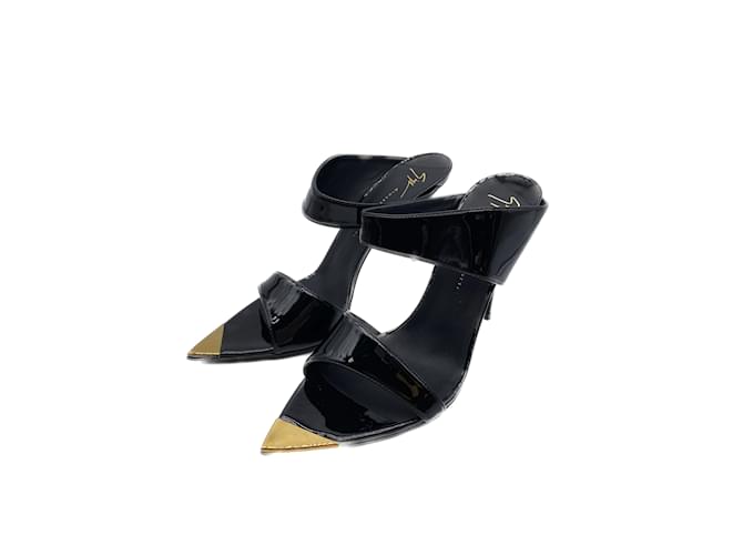 GIUSEPPE ZANOTTI  Sandals T.eu 40 Patent leather Black  ref.1057127