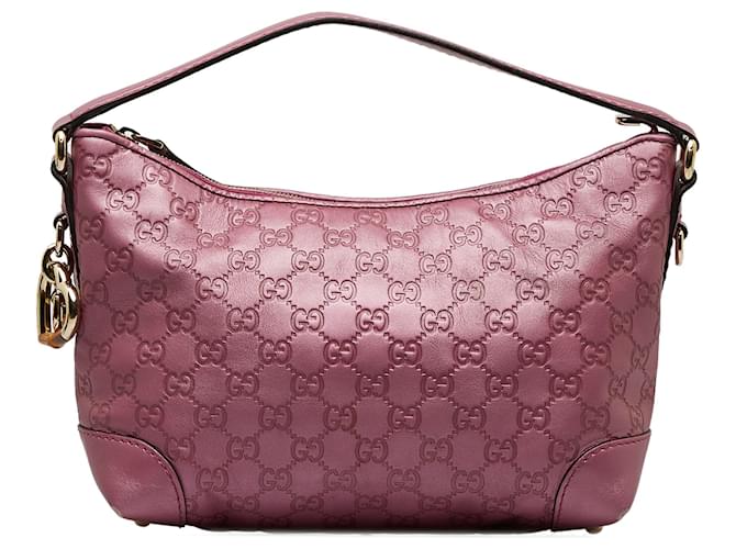 Gucci Pink Guccissima Heart Bit Handbag Leather Pony style calfskin ref.1057231 Joli Closet