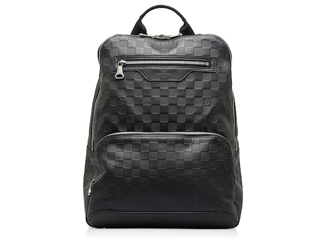 Louis Vuitton lv woman Sorbonne shoulders bag black backpack original  leather version