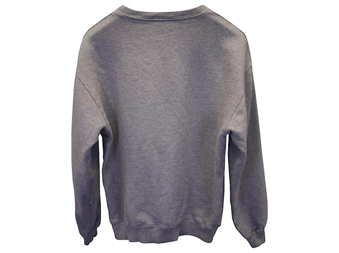 Balenciaga Paris Flag Logo Sweatshirt In Grey Cotton  ref.1057578