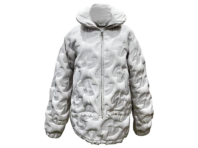 Autre Marque Mila Schon down coat Size:40 Coat White Cotton  ref.1057597