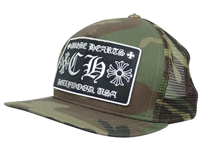 Chrome Hearts Camouflage Trucker Cap Head Circumference About 55.5cm Brown Beige Cotton  ref.1057601