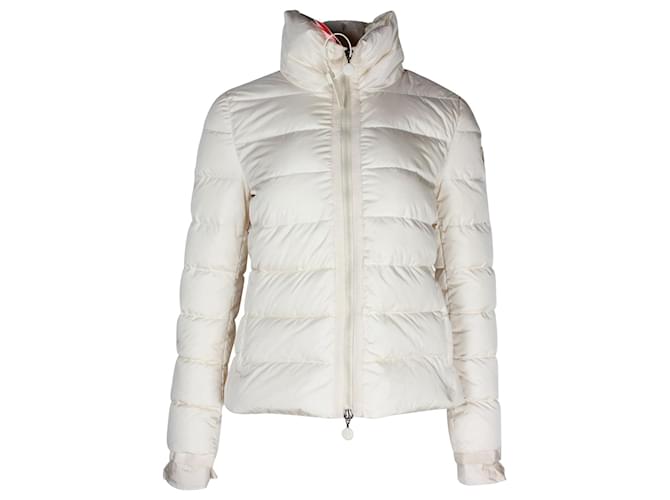 Moncler Anserine Down Jacket in White Nylon  ref.1057635