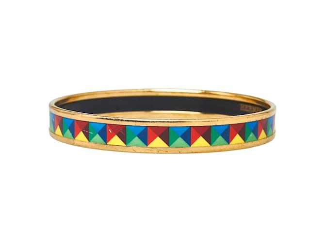 Bracciale a bangle piramide in smalto PM di Hermès in oro multicolore in ottime condizioni D'oro Metallo  ref.1057659