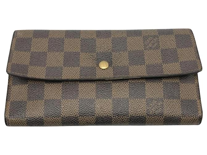 Louis Vuitton Portefeuille Sarah Brown Cloth  ref.1057725