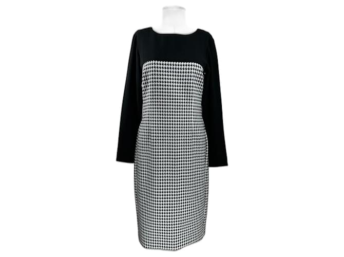 Max Mara Dresses Black White Cotton Wool Viscose  ref.1057816