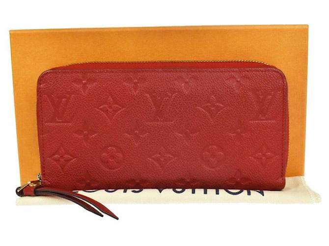 Louis Vuitton Zippy wallet Red Leather  ref.1057868