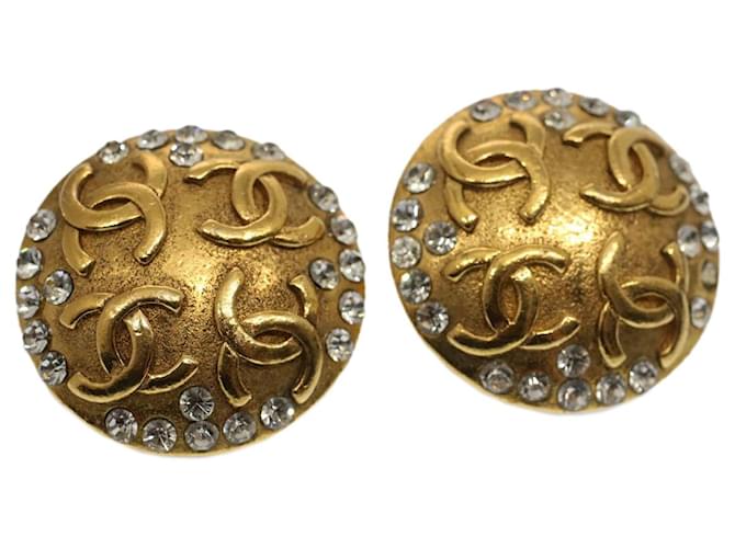 CHANEL Earring Gold Tone CC Auth bs7942 Metal  ref.1057967