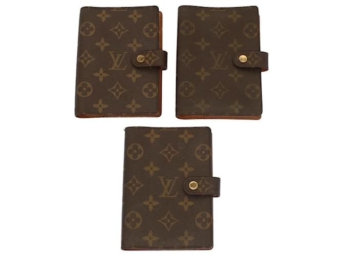 LOUIS VUITTON Monogram Agenda PM Day Planner Cover R20005 LV Auth