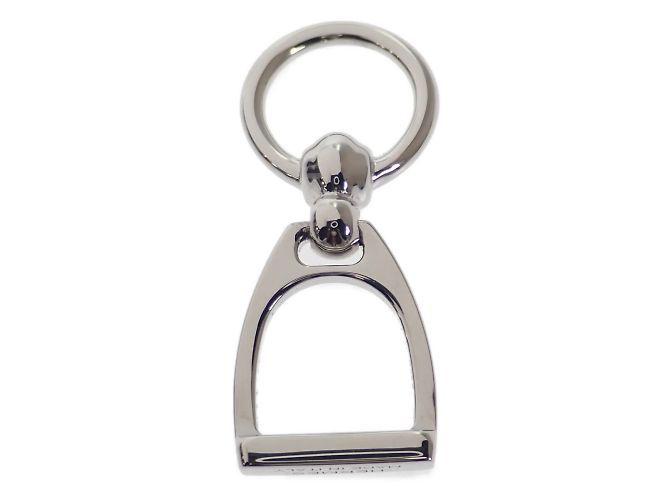 Hermès Etrier Charm Twilly Scarf Ring Silvery